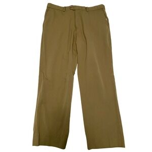 Vtg Greg Peters Men's Pure New Wool Tan Trousers 40 Academia Heritage Old Money